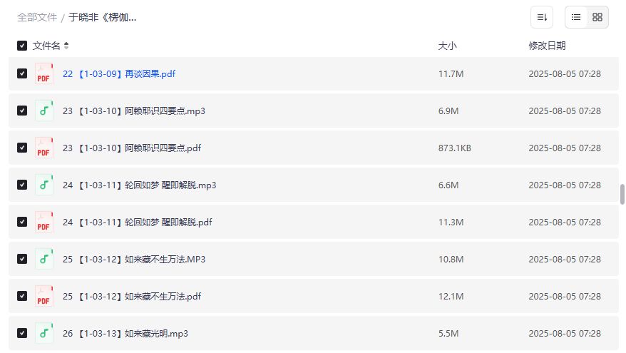 于晓非《楞伽经》导读音频PDF资源下载 佛学爱好者修行指南 深入解读因果轮回与如来藏智慧 2026年