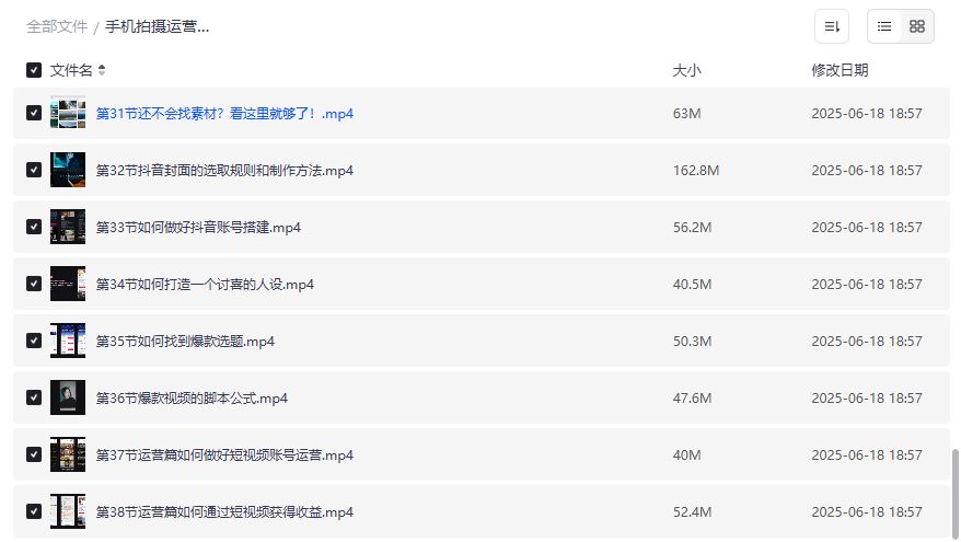 手机拍摄运营实战课2026年，一部手机拍大片，短视频赛道真实模拟，新手也能快速上手