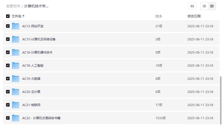 计算机技术专题书籍1920册69GB资源包下载 涵盖网络数据库操作系统人工智能大数据云计算物联网等热门领域 2026年最新整理 计算机技术专题书籍1920册69GB资源包下载 涵盖网络数据库操作系统人工智能大数据云计算物联网等热门领域 2026年最新整理