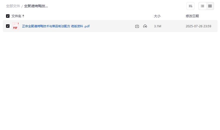 全聚德烤鸭技术配方绝版资料 正宗北京烤鸭制作方法 2026年自学开店必备